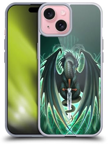 Head Case Designs Licenciado Oficialmente Ruth Thompson Cuchilla Calavera Dragones 2 Caso Funda de Gel Suave Compatible con Apple iPhone 15