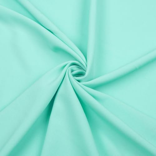 PINSOLA Modestoff | Dekostoff universal Stoffe zum Nähen Meterware Dekorieren | Blickdicht, knitterarm | 150 cm breit Bekleidungsstoffe | Nähstoffe Basteln | Deko | 1 Stuck = 0,5 m | Mintgrün