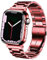 DEALELE Cinturino di ricambio compatibile con iWatch da 38 mm, 40 mm, 41 mm, in solido acciaio inossidabile, per Apple Watch Series 9/8/7/6/5/4/3/SE, unisex, rosso