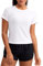 CRZ YOGA Women's Seamless Short Sleeve Shirts Breathable Running Yoga Plain Top Stretchy Sport Gym Fitness Basic T-Shirt White 12