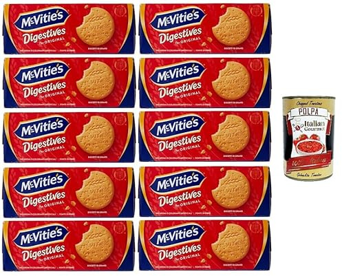 Italian Gourmet Mc-Vitie's Italian Gourmet Digestive The Original biscotti | Friabili al frumento, gusto semplice; passend zu Tee, Kaffee, Frühstück und, Gesamtnettogewicht 4 kg + Kostenlos Polpa 400g