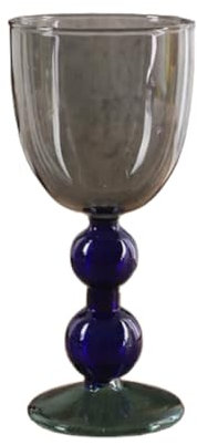 BDLINGAAS Gaopeng Taza de Agua de Vidrio de Silicona para el hogar, Copa Simple Moderna con Mango de Bola a Juego de Colores, Copa de Vino Tinto