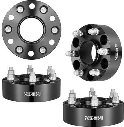 VEVOR Spurverbreiterungen, 2 Zoll 6 x 5,5 Zoll Radadapter, 6 Radbolzen, geschmiedet, 78,1 mm Bohrung, nabenzentrische M14 x 1,5 Bolzen-Abstandshalter, passend für 84–18 Chevrolet, GMC und Cadillac
