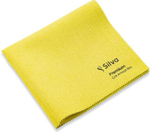 Silva Premium Qualität Mikrofasertücher | Streifenfreie Fensterputztücher | Reinigungstücher für Küchen, Fenster, Autos | Verdicktes Magisches Reinigungstuch Gelb