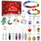 Schmuck Adventskalender 2025 Für Frauen Teenager Mädchen, 24 Stück Natürlicher Edelstein Schmuck Halskette Ring Armband Ohrringe, Geschenk Für Mama Freundin Tochter, Mit Deutscher Anleitung