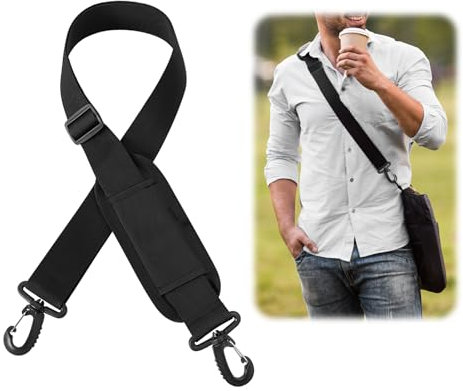Adjustable Universal Shoulder Strap Replacement Non-slip Shoulder Strap Pad Wide 3.8cm Crossbody Bag Strap Padded Cushion for Purse, Laptop, Messenger, Camera, And Sports Bags with Metal Swivel Hooks