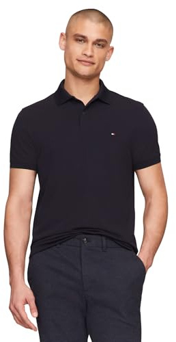 Tommy Hilfiger Men's Short Sleeve Polo Shirts in Classic Fit with Stretch and Organic Pique Cotton Short Sleeve Polo Shirts in Classic Fit with Stretch and Organic Pique Cotton (Pack of 1)