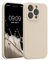 kwmobile Case Compatible with Apple iPhone 15 Pro Case - Slim TPU Silicone Phone Cover - Soft Touch Finish - Cream
