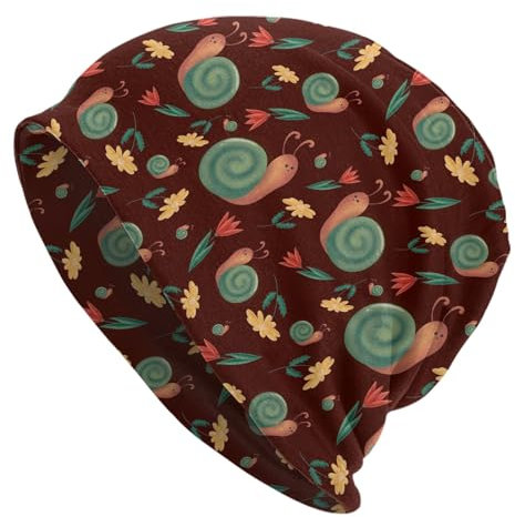 Süße Schnecken-Totenkopfmütze, Beanie-Mütze für Männer und Frauen, weiche, leichte Schlafmütze, Chemo-Mütze, warme Hip-Hop-Mütze für den Winter