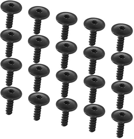 GVSS 20 Pièces Vis Tôle Pour Garde, Vis de Tôle pour Garde-Boue de Voiture,Vis Tôle Pour Garde-Boue Voiture Noires,Vis Ailes Sous Le Capot Du Moteur,Vis D'aile de Voiture