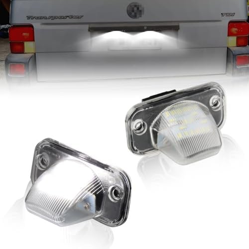 GSOWO LED Kennzeichenbeleuchtung für VW T4 Tranaporter Pass-at B5 Caddy Syncro, [Langlebig & Effizient] Hochwertige Canbus Fehlerfrei 18 SMD Nummernschildbeleuchtung, 2 Stücke