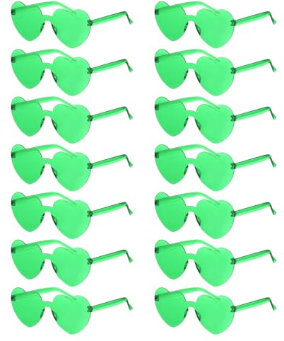 PATIKIL Herzförmige Sonnenbrille, für Strandparty, bunte Regenbogen-Sonnenbrille, Junggesellinnenabschied