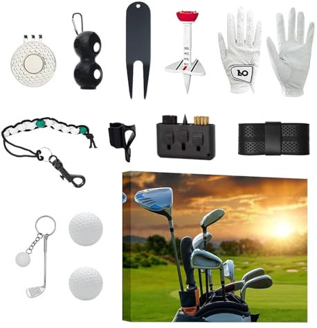 Golfwerkzeug-Set mit Countdown-Kalender – Adventskalender mit 2 Gittern für Golfausrüstung | -Tool-Kalender mit Weihnachts-Countdown-Kalender