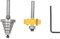 Rabbet Router Bit Set 1 4in Shank 6 Bearounds Woodworking Tools