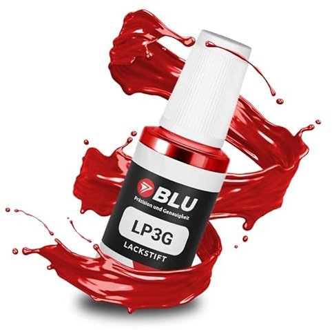 BLU Auto Lackstift Rot kompatibel für VW LP3G ROT FLASHROT | Auto Lack Reparatur Ausbesserungslack