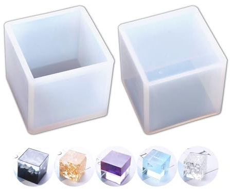 Silikonform Würfel 2/3,5/4/5/6,5cm Epoxid Harz Schmuck UV Resin Gießform Eckig (6,5 x 6,5 cm)