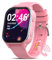 PTHTECHUS Orologio GPS, 4G Smartwatch con Videochiamata, 900 MAh, Orologio Bambino WIFI/Bluetooth, Con Immagini e Messaggi Vocali, SOS Contapassi Musica, Adatto a Bambini Sopra i 5 Anni, Rosa lucido‌
