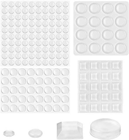 186 Stück Gummipuffer Selbstklebend Elastikpuffer Türpuffer Türdämpfer Gegen Knallende Türen Transparent Elastikpuffer für Türen Schränke Möbel (4 Größen)