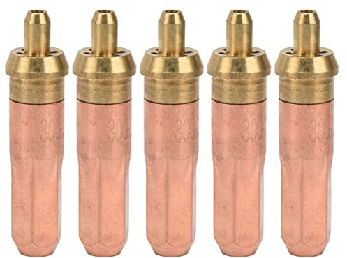 5pcs Gasschneiddüsen G01-300 | Messing & Kupfer Sauerstoffbrennstoff Tipps Ersatz | Hocheffizienzschweißverbraucher für 100-150 mm Dicke | 1,8 mm Durchmesser, 1# Größe