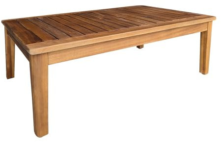 Spetebo Akazienholz Garten Couchtisch geölt - 80 x 50 cm - Outdoor Loungetisch aus Massivholz - Holz Balkontisch Gartentisch Holztisch Kaffeetisch Beistelltisch Wohnzimmertisch witterungsbeständig