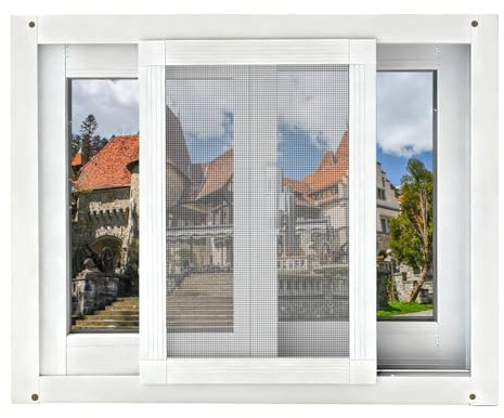 Fenetre Coulissante Horizontales Remplacement de Fenêtres en Aluminium Blanc pour Maison Maisonnette Abri de Jardin Cabane de Jeux(39.3X31.4IN/100X80CM)