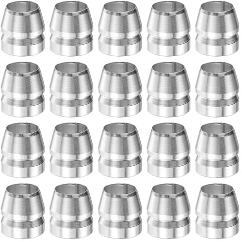 M METERXITY 20-Pack Safety Round Axe Handle Wedge, 18mm/0.7in Diameter Metal Hammer Handle Wedges for Reinforced Axe/Claw Hammer/Sledge/Wood [Silver Tone]