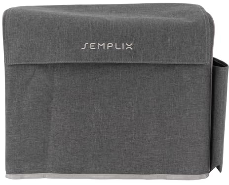 SEMPLIX Nähmaschinen Abdeckung anthrazit/grau 44x34x20 cm