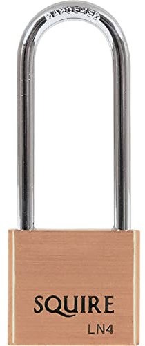 Henry Squire Lion Premium Solid Brass 5 pin Long Shackle Double Locking Padlock, 39.5 mm (Length)