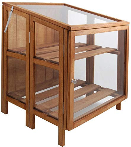 esschert Serre en Bois/Verre Marron 80 x 60 x 60 cm Marron