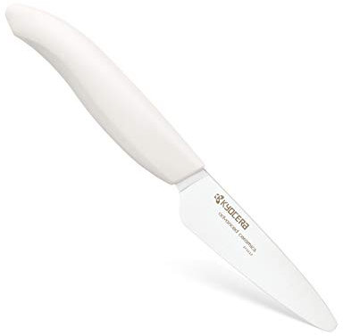 Kyocera FK-075-WH WH Petit Couteau d'Office Manche Ergonomique Blanc / Lame Céramique Blanc 7,5 cm