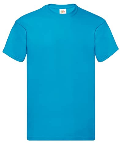 Fruit of the Loom Men's Original T. T-Shirt, Azure, Medium