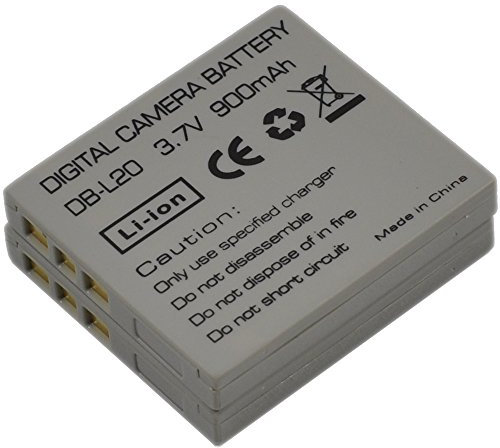BTBAI 2x DB-L20 Camera Battery for DBL20 DB-L20A DBL20A L20AU DBL20AU Xacti DMX-E60 C1 CA6 CA65 CG6 CA8 CA9 CG9 DSC-C4 C5 E6 J4 VPC-C1 C4 C40 CA6 CG6 CA65 CG65 CA8 CG9 E6 E60 E6 E7 J4 Digital k1a