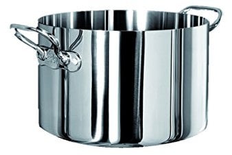 Pentole Agnelli, Alum10420, Casseruola Alta In Trilaminato Acciaio-Alluminio-Acciaio Con 2 Maniglie In Acciaio, Agnelli 1907, Trilaminato, Diametro 20 Cm, Argento