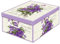 Lavatelli Bauletto Violette - Decorative Storage Box With Lid and Handles, Large - for Clothes and Toys - Fragrant Scented Violet Cardboard, Violets