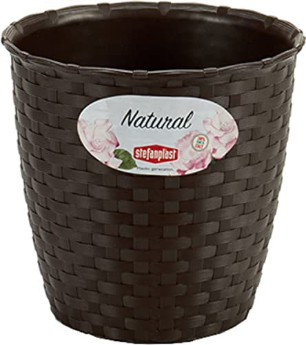 Stefanplast Blumentopf Natural 14 x 12,8 cm in mokka