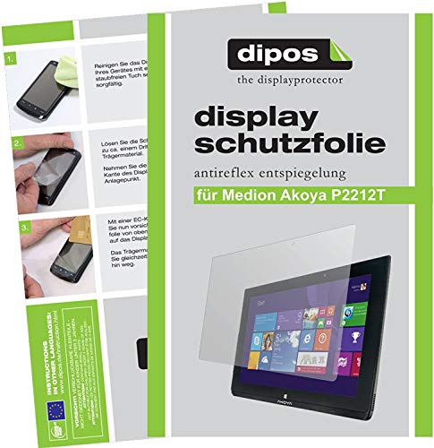 dipos I 2X Schutzfolie matt kompatibel mit Medion Akoya P2212T / P2211T Folie Displayschutzfolie