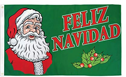 AZ FLAG - Drapeau Feliz Navidad - 150x90 cm - Drapeau Joyeux Noël 100% Polyester Avec Oeillets Métalliques Intégrés - Pavillon 110 g