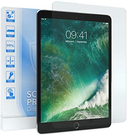 EAZY CASE - Pellicola protettiva compatibile con iPad Air 2, pellicola protettiva in vetro da 9,7 pollici, durezza 9H, 0,3 mm, sottile, pellicola protettiva per tablet, pellicola protettiva