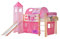 Hochbett mit Rutsche und Turm Spielbett Kasper Kiefer massiv Natur