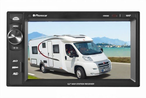 Wohnmobil LKW Navigationssystem Radio Doppel DIN mit Campersoftware und LKW Software