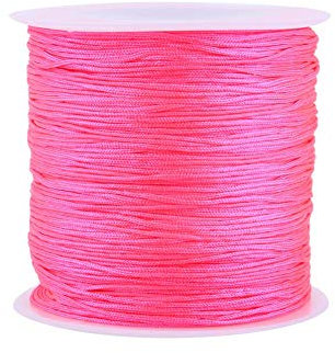 20 Farben 100 m x 0,8 mm Rattail Satin Nylon Trim Kordel Chinesischer Knoten für Halskette Armband Perlen DIY Handwerk Bastel Schmuckherstellung Aufreihmaterialien Shiny