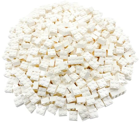 Lego® Steine Weiss - 100 Stück 2x2 Bausteine - Lego® Classic Basic - Modellnummer 3003 - Konstruktionspielzeug, Lernspielzeug zur Entwicklung und zum Lernen für Kinder ab 3 Jahre