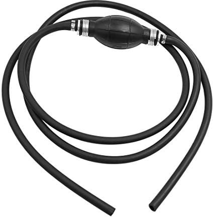 X AUTOHAUX 6mm Black Outboard Boat Car Fuel Gas Hose Line with Primer Bulb
