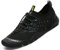 SAGUARO Badeschuhe Damen Herren Wasserschuhe Schwimmschuhe Schnelltrocken Aquaschuhe Strandschuhe Leicht Neoprenschuhe Surfschuhe rutschfeste Tauchschuhe Wassersportschuhe Schwarz B Gr.40 EU