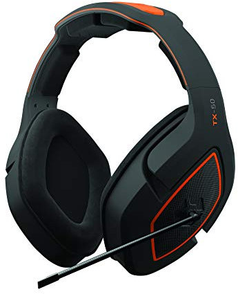 Gioteck TX50 - Casque Gaming PS5 Filaire - Micro Antibruit et Contrôle du Volume - Son Surround - Cable Jack 3.5mm - Casque Gamer Compatible avec Switch/PS4/PS5/Xbox One/Series et PC (Noir/Orange)
