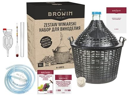 Beste Angebote STARTERSET GLASBALLON 15L WEINSET GÄRBALLON WEINBALLON Wein SELBERMACHEN