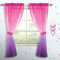 Vorhänge für Mädchen, Raumdekorationsset, 1 transparentes Paneelfenster, Voile, Ombré-Flieder, kleine Prinzessin, Raumdekoration für Mädchen, Schlafzimmer, Teenager, Kinderzimmer, Wohnzimmer, 213 cm