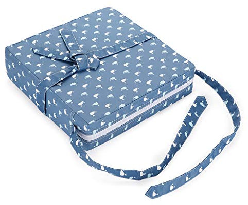 BSTKEY Baby-Sitzerhöhung für Kleinkinder, abnehmbar, verstellbar, waschbar, mit Gurten, Blau