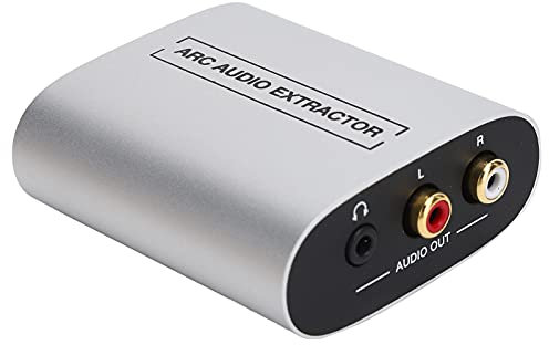 Audio Decoder, Aluminiumlegierung ARC Audio Extractor HD Audio Extractor, Unterstützt PCM-Audio zu Zweikanal-Stereo-Audioausgang, mit CEC-Funktion, für Heimkino-TV-Video