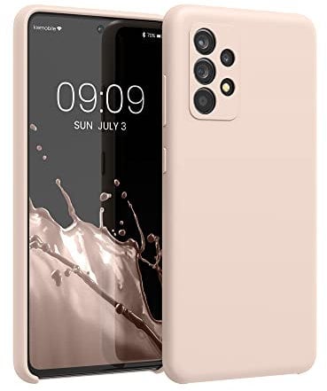 kwmobile Hülle kompatibel mit Samsung Galaxy A52 / A52 5G / A52s 5G Hülle - Silikon Handy Case - Handyhülle weiche Oberfläche - kabelloses Laden - Coconut Swirl